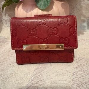 Gucci Red Leather Wallet